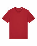 The SX701 by Stanley/Stella is a plain red T-shirt featuring short sleeves and a round neckline. It is showcased against a white background, emphasizing its solid color and minimalist design.