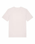The SX701 by Stanley/Stella is a plain white T-shirt featuring short sleeves and a round neckline, displayed laid flat against a white background.
