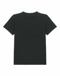 The SX702 by Stanley/Stella is a plain black T-shirt featuring short sleeves and displayed against a white background, showcasing its classic crew neck design.