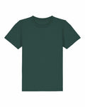 The SX702 by Stanley/Stella is a plain dark green T-shirt showcased against a white backdrop. It features short sleeves and a round neckline, offering a simple and casual appearance.