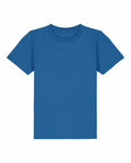A Stanley/Stella SX702 plain blue T-shirt is presented against a white background. It features short sleeves and a simple round neckline, with fabric that looks soft and comfortable.