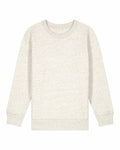 A plain SX704 sweatshirt by Stanley/Stella in light gray, featuring long sleeves and a crew neckline, laid flat on a white background. The soft fabric gives it a cozy feel, complemented by ribbed cuffs and hem for that casual look.