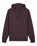 The Stanley/Stella SX705 is a plain, dark brown hoodie with a front pocket and adjustable drawstrings on the hood, displayed flat against a white background.