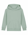 A plain light green hoodie with a front pocket and hood from Stanley/Stella, product name SX706.