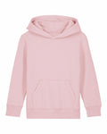 The SX706 hoodie by Stanley/Stella features a light pink color, a front pocket, and a hood.