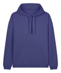 The hoodies feature a solid blue colour, long sleeves, front pocket, drawstring hood, and ribbed cuffs and hem.