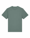 The SX714 by Stanley/Stella is a plain, short-sleeved T-shirt in muted green. It's displayed flat, highlighting a classic crewneck design with a simple, solid color free of any logos or designs.