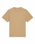 The image shows the SX714, a beige short-sleeve t-shirt from Stanley/Stella, displayed on a white background. The t-shirt is plain with no visible designs or logos.