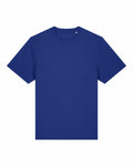 A plain dark blue T-shirt, model SX714 by Stanley/Stella, is showcased against a white background. The shirt features short sleeves and is crafted from solid-colored fabric, free of any designs or logos.