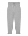 Introducing the SX716 by Stanley/Stella: Gray sweatpants designed with an elastic waistband, adjustable drawstring, side pockets, and tapered legs for added comfort and style.