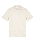 A Polos short-sleeve light beige polo shirt with a collar and two-button placket, laid flat on a white background.