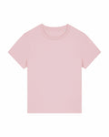 A Stanley/Stella SX768 t-shirt in a light pink color is displayed on a white background, featuring short sleeves and a classic crew neckline.