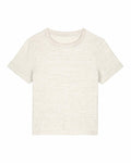 The SX768 by Stanley/Stella is a plain, light gray short-sleeve T-shirt featuring a round neckline and a simple, minimalistic design, shown laid flat on a white background.