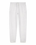Stanley/Stella's SX773 is a pair of light gray sweatpants with an elastic waistband and drawstring, featuring cuffed ankles.