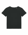 SX781 by Stanley/Stella: A plain black T-shirt featuring a round neck and short sleeves set against a white background.