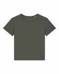 A plain olive-green T-shirt with short sleeves and a round neckline, from the brand Stanley/Stella's product line (SX781), is displayed against a white background.