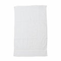 The TC002 bath towel from Towel City is displayed flat against a white background, showcasing its soft and fluffy texture with a subtle border along the edges.