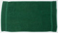 A TC003 green bath towel by Towel City, featuring a minimalist design with two parallel woven lines near its edges, displayed flat against a white background.