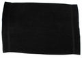 A flat TC006 towel in plain black by Towel City.