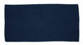 The TC016 towel from Towel City, in a large rectangular shape and dark blue color, is laid flat against a white background.