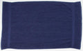 A rectangular towel from Towel City (TC043), in a dark blue shade, is laid flat against a white background.