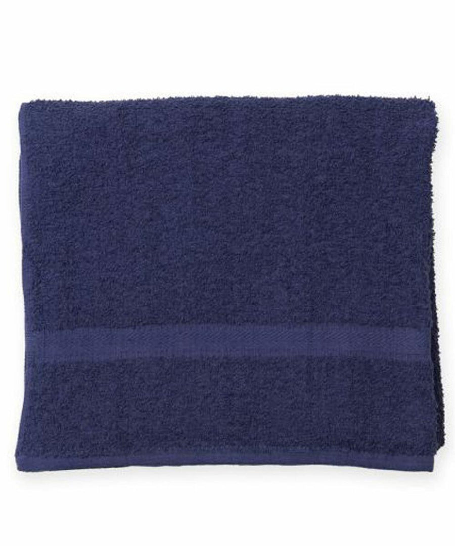 A folded navy blue TC044 by Towel City with a textured, absorbent surface.
