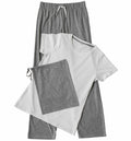 Towel City's TC053 features a white T-shirt and gray pants, neatly arranged, complemented by a matching gray drawstring bag.