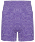 Tombo's TL309 shorts feature a seamless design, textured fabric, and a stylish high-waisted fit in purple.