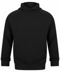 A TL710 black hoodie from Tombo featuring a front pocket and long sleeves.