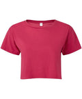 Product TR019 from Tri-Dri, featuring a short-sleeved cropped pink t-shirt against a white backdrop.