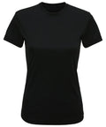 A Tri-Dri TR020 T-shirt in black displayed on a white background.