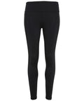 Tri-Dri's TR031 black leggings, featuring a high waistband, are showcased against a white background.