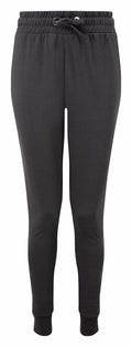 Tri-Dri TR055 jogger pants in black featuring a drawstring waist and cuffed ankles.