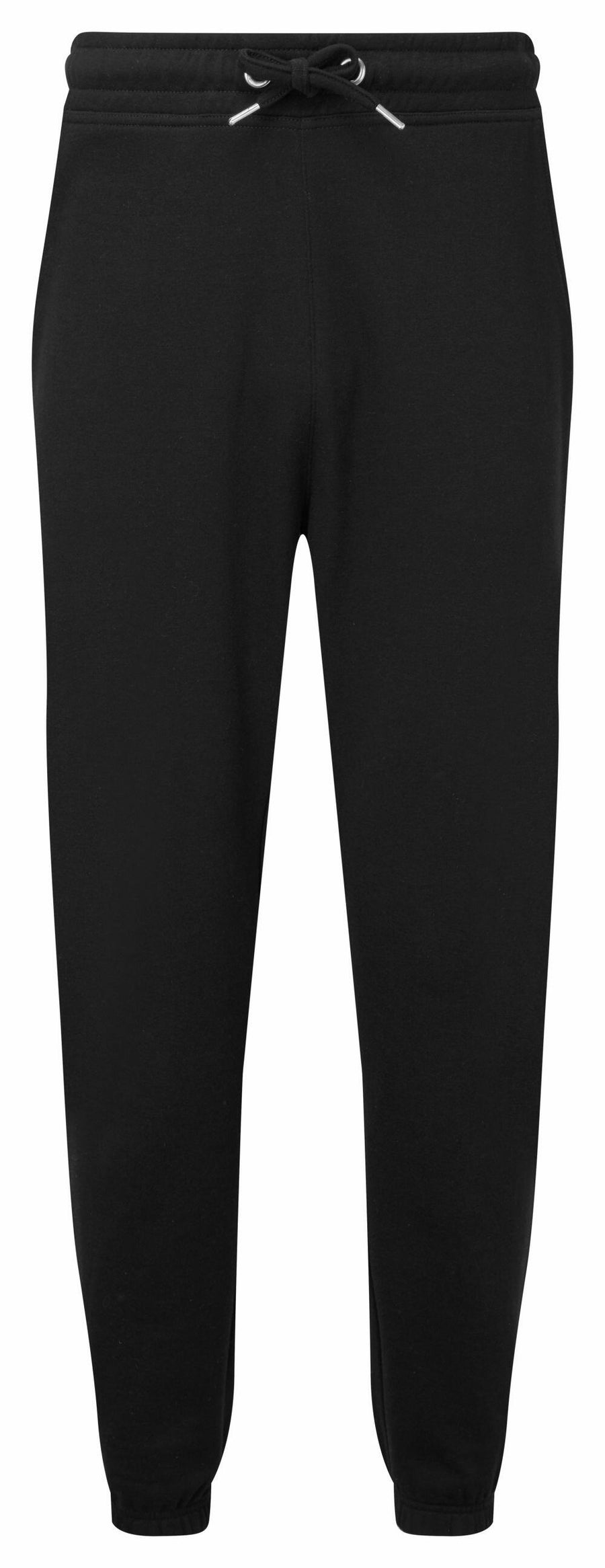 Tri-Dri's TR059 features black sweatpants, complete with an elastic waistband and drawstring.