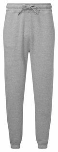 Tri-Dri's TR059 features gray sweatpants with an elastic waistband and drawstring, tapered legs, and cuffed ankles.