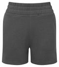 Tri-Dri TR062 shorts in dark gray featuring an elastic waistband, viewed from the front.