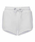 Tri-Dri's TR063 shorts feature a white design with an elastic waistband and drawstring, offering a relaxed fit. These shorts boast a simple and casual style, perfect for comfortable wear.