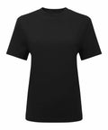 The Tri-Dri TR064, a plain black T-shirt displayed on a white background.