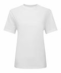 A simple white T-shirt against a white background, showcasing a classic crew neck and short sleeves. The fabric of the Tri-Dri TR064 appears smooth and soft.