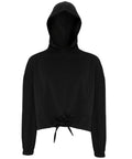 TR085 by Tri-Dri is a black hoodie designed with a drawstring hood and waist, featuring long sleeves and offering a relaxed fit.