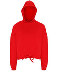 TR085 by Tri-Dri is a red hoodie featuring a drawstring hood and hem, long sleeves, and offers a loose fit.