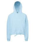 The Tri-Dri TR085 is a light blue hoodie featuring a waist drawstring, long sleeves, and a relaxed fit.