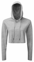 Tri-Dri's TR088 hooded sweatshirt in gray, featuring long sleeves and drawstrings.
