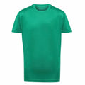 A Tri-Dri TR10B green T-shirt showcased on a white background.