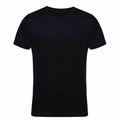 A plain black T-shirt, from the brand Tri-Dri and known as product TR10B, is displayed against a white background. It features a round neckline and short sleeves, with no visible designs or logos.