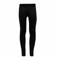 TR17B leggings from Tri-Dri shown in black against a plain white background, highlighting the back view.