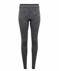 Tri-Dri TR206 gray heather athletic leggings with a high waistband and fitted design.