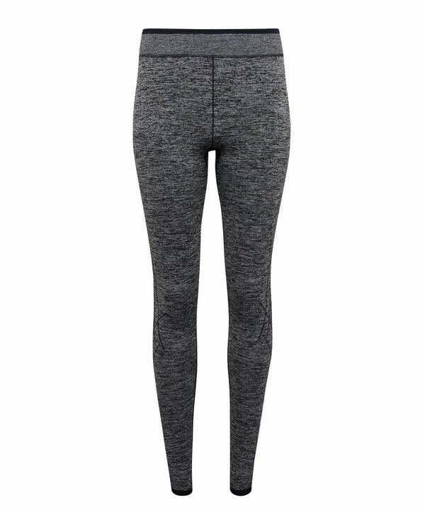 Tri-Dri TR206 gray heather athletic leggings with a high waistband and fitted design.