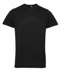 The TR501, a plain black T-shirt, showcased on a white background by Tri-Dri.
