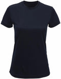 Tri-Dri TR502 plain black short-sleeved t-shirt displayed on a white background.